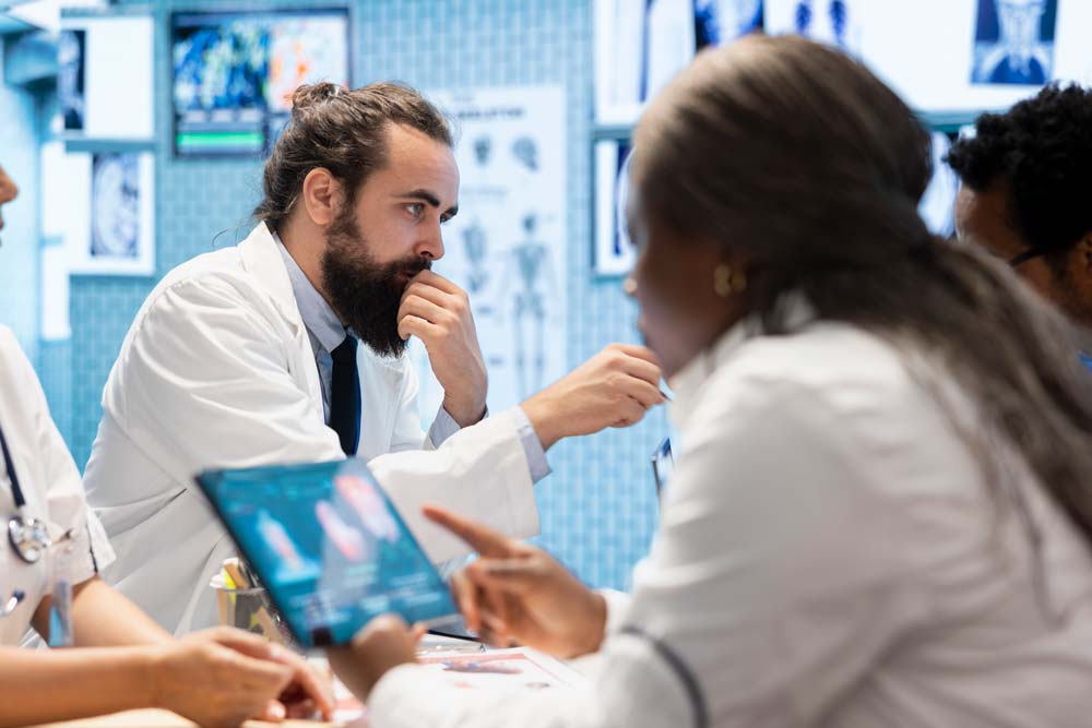 Healthcare professionals in a hospital